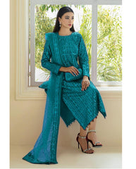 BAROOQUE SOFT NET EMBROIDERY COLLECTION UNSTITCHED 3 PIECE