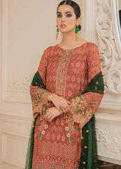 Aizah D70: Lawn Heavy Embroidery Dress Bamber Chiffon Dupatta