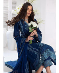 AZURE LAWN EMBROIDERY DRESS 3 PIECE UNSTITCHED