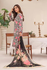 BAROQUE KARANDI PRINTED DRESS 3 PIECE UNSTITCHED