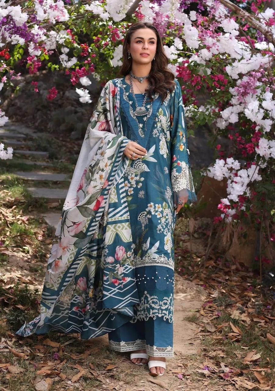 ELAAF LAWN PRINTED EMBROIDERY DRESS 3 PIECE UNSTITCHED