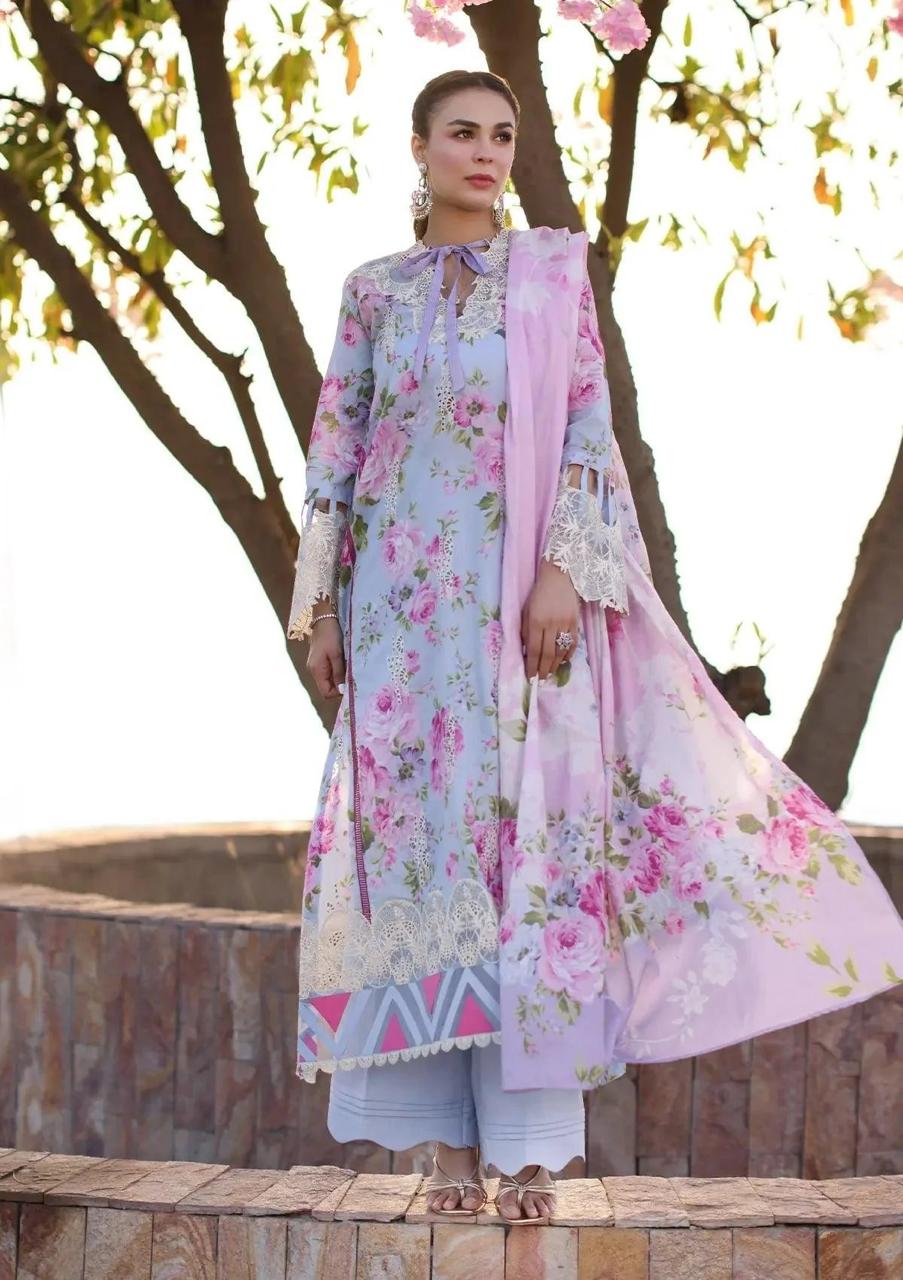 ELAAF LAWN PRINTED EMBROIDERY DRESS 3 PIECE UNSTITCHED