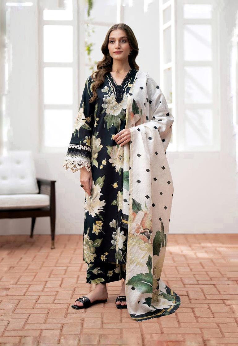 BAROOQUE EID COLLECTION LAWN PRINTED DRESS 3 PIECE UNSTITCHED