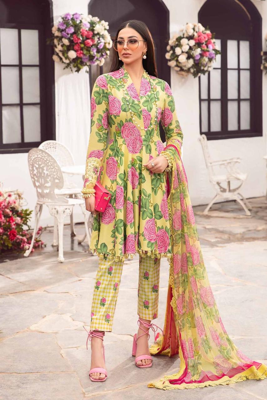 MARIA B EID COLLECTION LAWN PRINTED DRESS 3 PIECE UNSTITCHED