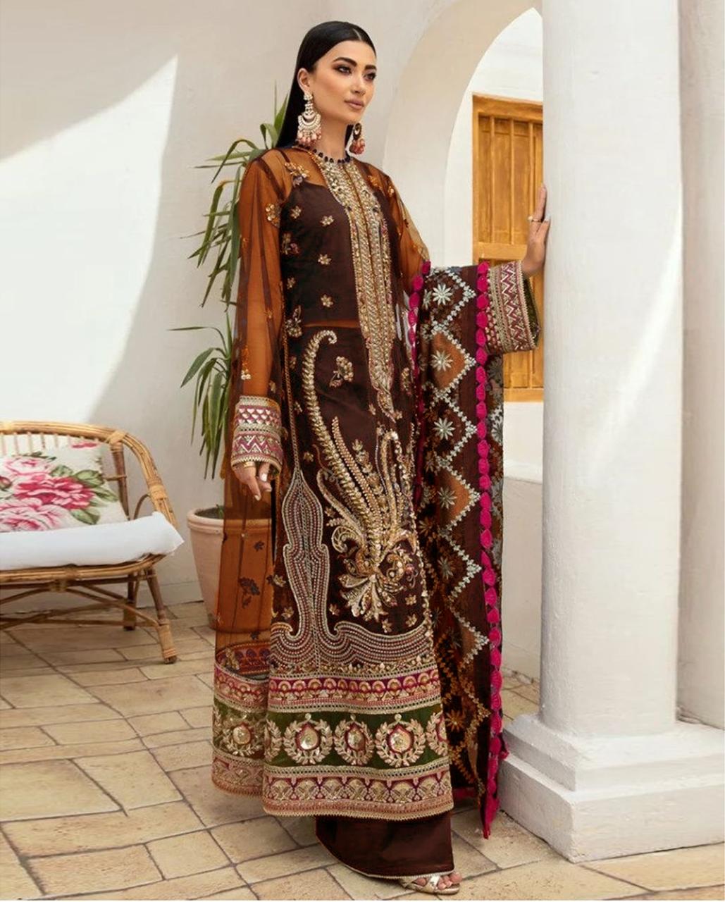 MARYUM HUSSAIN LAWN EMBROIDERY DRESS 3 PIECE UNSTITCHED