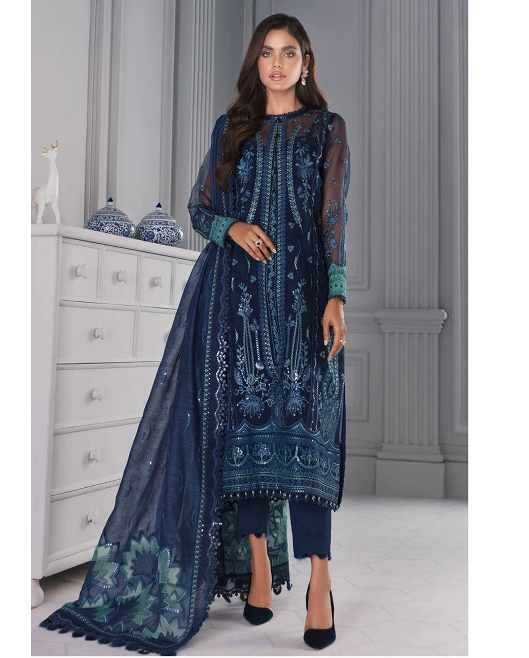 JAZMIN LAWN EMBROIDERY DRESS 3 PIECE UNSTITCHED