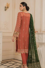 Aizah D70: Lawn Heavy Embroidery Dress Bamber Chiffon Dupatta