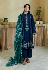 ZARA  SHAHJAHAN EID COLLECTION LAWN EMBROIDERY DRESS 3 PIECE UNSTITCHED