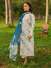 ASIFA NABEEL LAWN PRINTED EMBROIDERY DRESS 3 PIECE UNSTITCHED