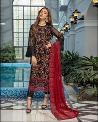 AZURE LAWN EMBROIDERY DRESS 3 PIECE UNSTITCHED