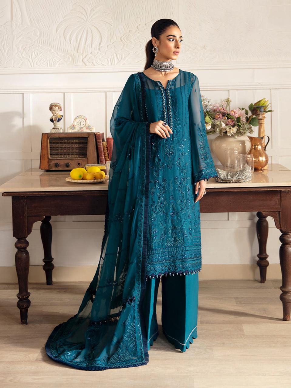 GULAAL SOFT CHIFFON EMBROIDERY COLLECTION UNSTITCHED 3 PIECE