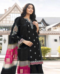 MARIA B HEAVILY EMBROIDERY DHANAK DRESS 3 PIECE