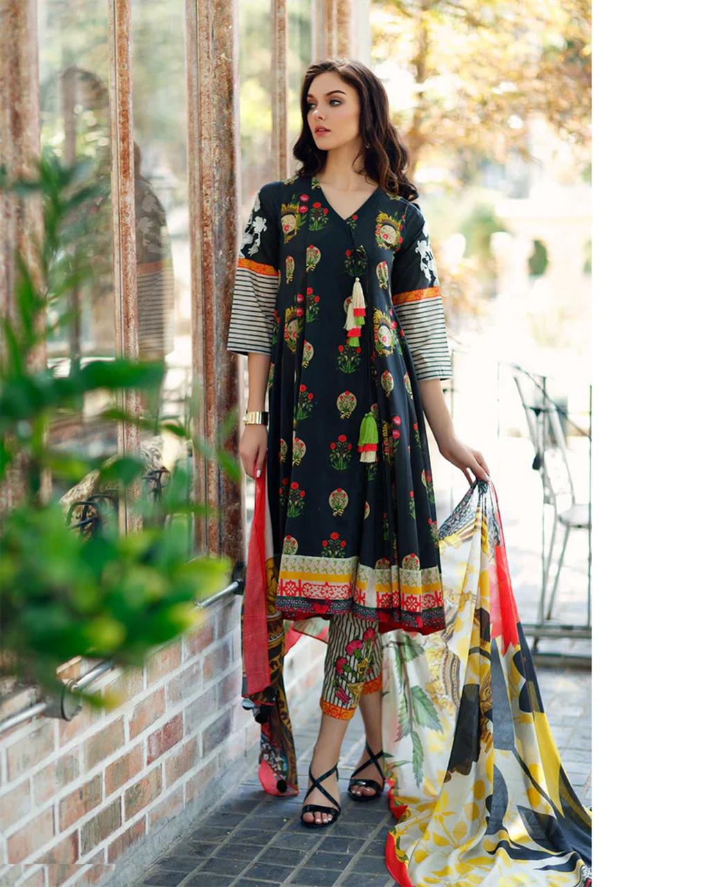 CHARIZMA EID COLLECTION DIGITAL LAWN PRINT DRESS 3 PIECE UNSTITCHED