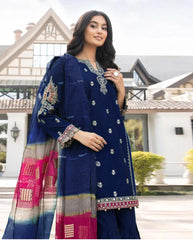 MARIA B HEAVILY EMBROIDERY DHANAK DRESS 3 PIECE